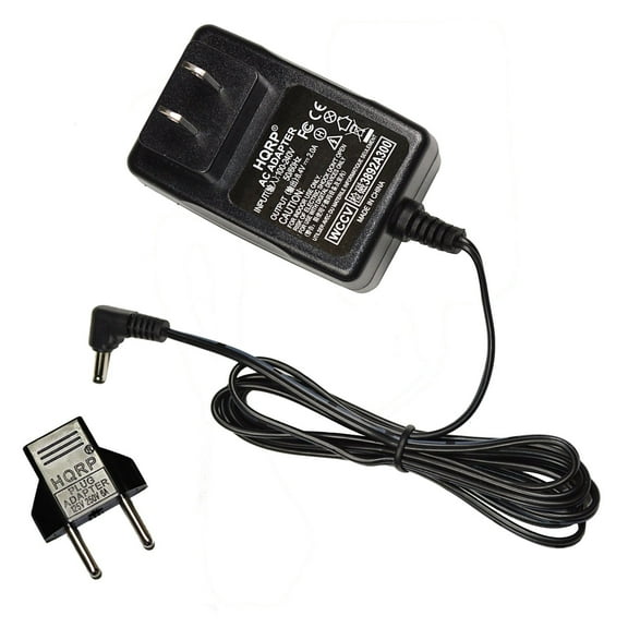 HQRP Wall AC Power Adapter for Canon ZR100 / ZR200 / ZR300 / ZR400 Camcorder + HQRP Euro Plug Adapter