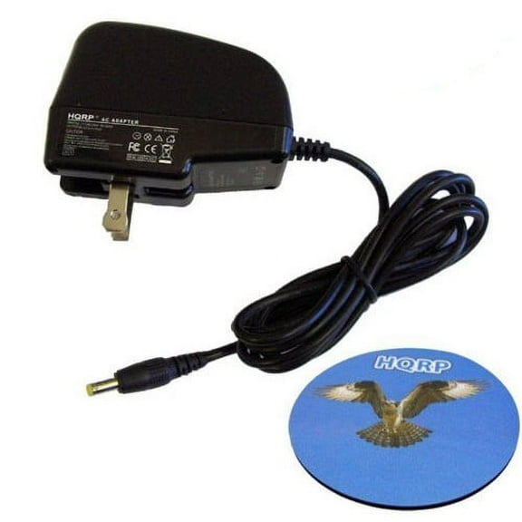HQRP Wall Travel AC Power Adapter / Battery Charger for Sony PRS-600 / PRS-600BC / PRS-600RC / PRS-600SC eBook Reader Replacement plus HQRP Coaster