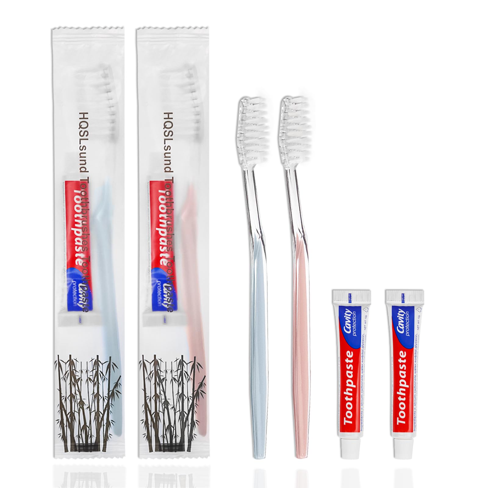 HQSLsund 30 pcs Disposable Toothbrushes with Toothpaste Individually