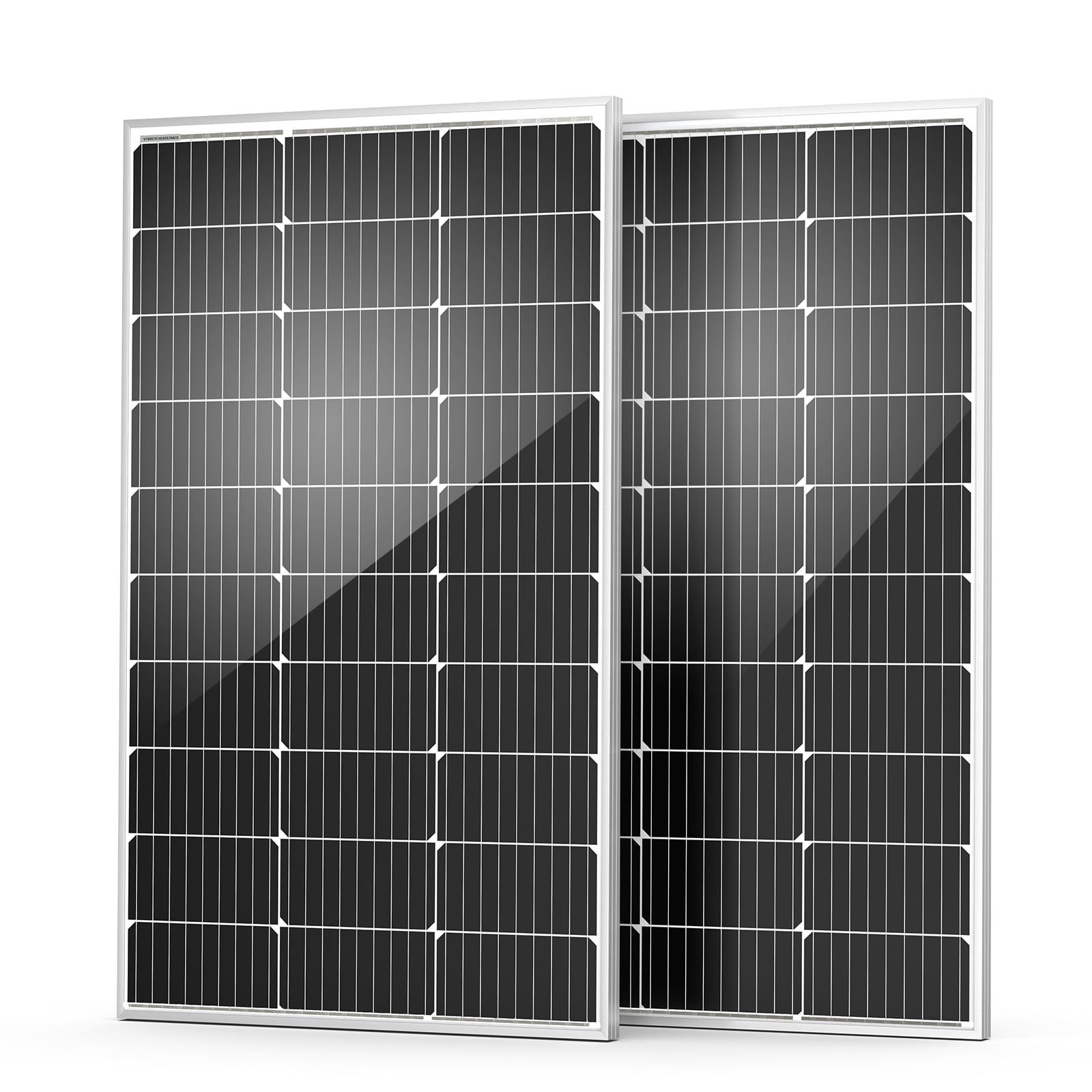 HQST 100 Watt 12 Volt Solar Panel 2pcs, 9BB Monocrystalline Solar Panels with 25% Efficiency, IP65 Rating for RV, Camper Van, Trailer, Marine, Cabin, Home Rooftop, Solar Farm