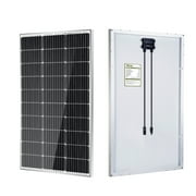 HQST 100W 12 Volt Solar Panel, IP68 Waterproof, 25% High-Efficiency, Pre-drilled Holes Design, Ideal for RV, Marine, Off-Grid System