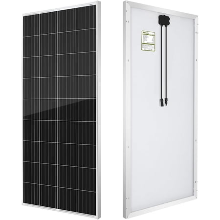 HQST 190W 12V Monocrystalline Solar Panel w Solar Connectors High Efficiency Module PV Power for Battery Charging Boat, Caravan, RV and Any Other Off Grid Applications