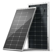 HQST Bifacial 100 Watt 12 Volt Solar Panel, 9BB Monocrystalline Solar Panels with 25% Efficiency, IP68 Rating for RV, Camper Van, Trailer, Marine, Cabin, Home Rooftop, Solar Farm