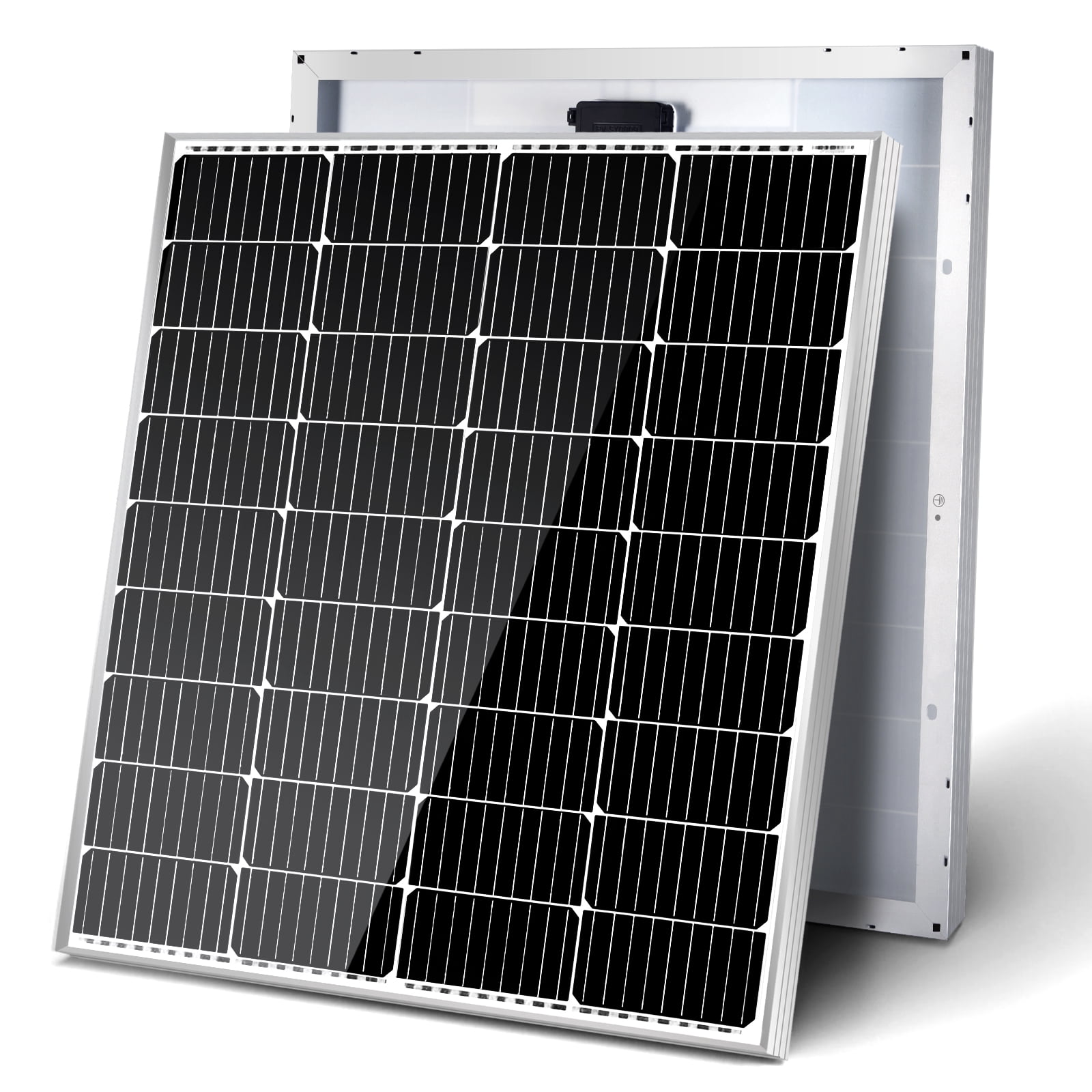 HQST 100W 12V 9BB Monocrystalline Solar Panel, Compact Size Module, with Up to 23% High Efficiency, Grade A+ Cells, IP65 Waterproof