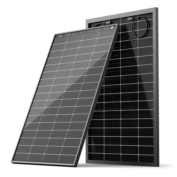 HQST N-Type 16BB 200 Watt Bifacial Solar Panel, with 25% Efficiency, Grade A+ Cells, IP65 Rating for RV, Trailer, Marine, Home Rooftop, Farm, Off Grid