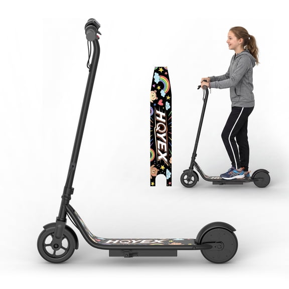HQYEX HQ4 Electric Scooter, 250W Motor Kick Scooter with 6.5 Inch Solid Tires, 9 MPH Max Speed, 10 Miles Range, 111Wh Rechargeable Battery, Lightweight Scooter for kids