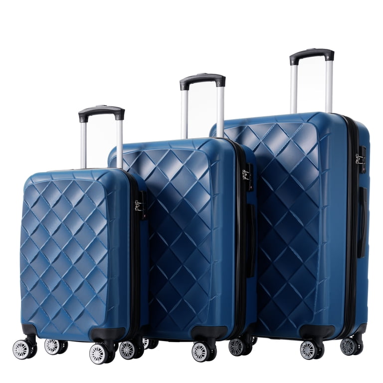 HQZX 3-PCS Suitcase Set, Universal Wheels, with TSA Lock, ABS