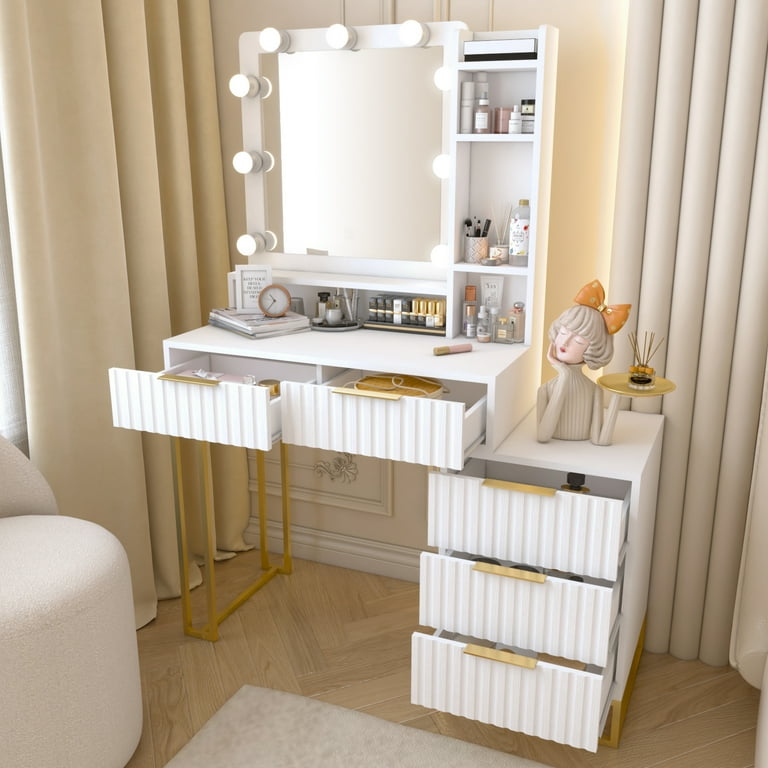 Simple white dressing table discount