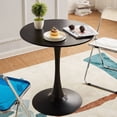thumbnail image 1 of HQZX Mid Century Black Round Dining Table, Coffee Table, 31.5 Inch, Metal Base Table, Seats 2-4, 1 of 9