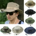 thumbnail image 1 of HQZY Men's Fishing Hunting Bucket Hat Boonie Outdoor Cap Washed Cotton Safari Summer - Navy Blue, 1 of 8