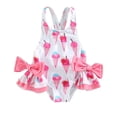 thumbnail image 1 of HQiJIAN Baby Girls 1 Piece Swimsuit Donut Bathing Suit Sleeveless Ruffle Swimwear Beachwear For Toddler Cute Bathing Suit Sizes 2-3 Years, 1 of 5