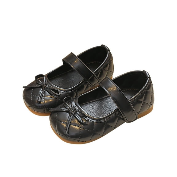HQiJIAN Children Small Leather Shoes Bow Tie Solid Color Flat Shoes Little Girl Shoes Soft Soled Dance Shoes (Size Toddler Little Kid Big Kid),Girls Lightweight Sneakers Shoes Sizes 6.5 Toddler