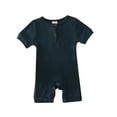 thumbnail image 1 of HQiJIAN Jumpsuits For Girls Babys Girls Boys Summer Casual Solid Color Jumpsuit Knitted Ribbed Pattern Rompers,Sizes 12-18 Months, 1 of 6