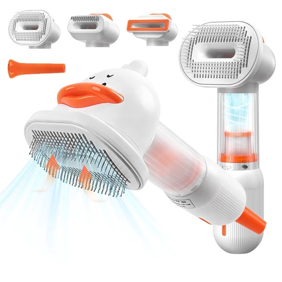 HQinX Cordless Dog Grooming Vacuum Kit, 4-in-1 Handheld Pet Groomer with Strong Suction for Dogs & Cats, Fits Long & Short Hair (New Upgrade)
