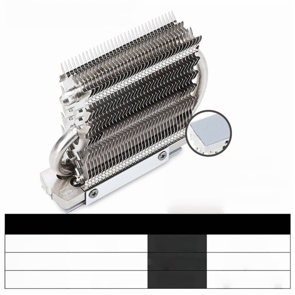 HR-09 2280 PRO Black M.2 Solid State Drive AG Heat Pipe Radiator SSD Cooler Fully Electroplated