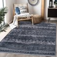 thumbnail image 1 of HR - 5x7 Rug Moroccan Pattern Anker Design Area Rugs Black Gray Silver Color, 1 of 11