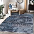 thumbnail image 1 of HR - 8x10 Rug Moroccan Pattern Anker Design Area Rugs Purple Blue Black Color, 1 of 8