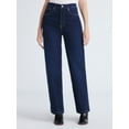 thumbnail image 1 of Free Assembly Women's and Women's Plus High Rise Straight Jeans, 30" Inseam, Sizes 0-26W, 1 of 5
