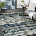 thumbnail image 1 of HR Abstract Area Rug - Non-Slip Rubber Backing, Polyester, Flat Texture, Gray and Multi-Color - Add Modern Elegance to Your Space with a Stunning Printed Design, 1 of 6