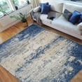 thumbnail image 1 of HR-Abstract Rugs/Luxury Livingroom/Fashion Home Modern Area Rugs-Stone Washed|Distress Blue|Multi (5' x 7'), 1 of 7