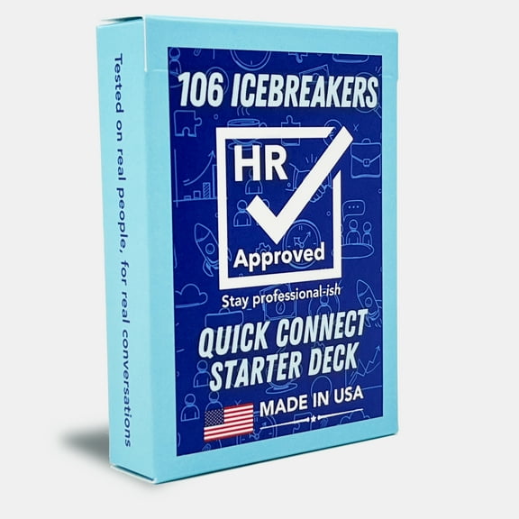 HR Approved, Card Games for Adults: Icebreaker Conversation Cards - Travel & Office Games for Adults, Easy Team Building Activities, Engaging and Fun Icebreaker Card Game for Work Connections