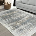 thumbnail image 1 of HR Area Rug Marble Rug Graphite color Floor Mat Thin, soft Rug abstract Carpet Foldable Accent Rug Dining Room Living Room random scratch line pattern Rugs for Modern decor, 94" x 13 Graphite,..., 1 of 6