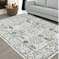 thumbnail image 1 of HR Area Rug Runner Traditional Vintage Floor Mat Thin and Soft Rug Floral Print Carpet Foldable Accent Rug Dining Room Living Room Faded Rug Bohemian, 2x 7 Gold, Rust, Multi, 1 of 6