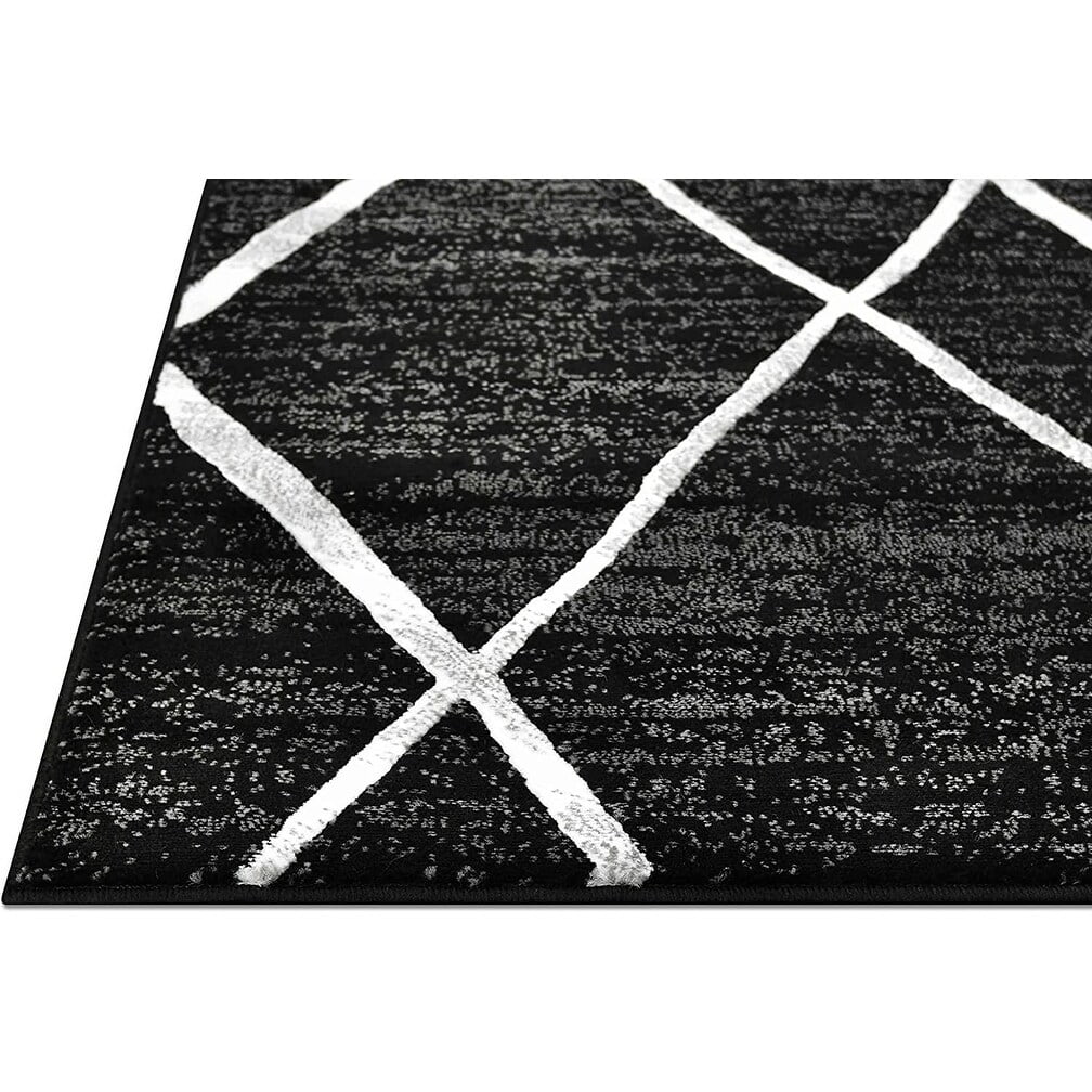 Contemporary Pattern Runner Rugs HR HANDCRAFT RUGS HR Modern Geometric Diamond Pattern Contemporary ...