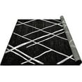 thumbnail image 1 of HR HANDCRAFT RUGS HR Modern Geometric Diamond Pattern Contemporary Abstract Area Rug Black - 5' X 7', 1 of 5