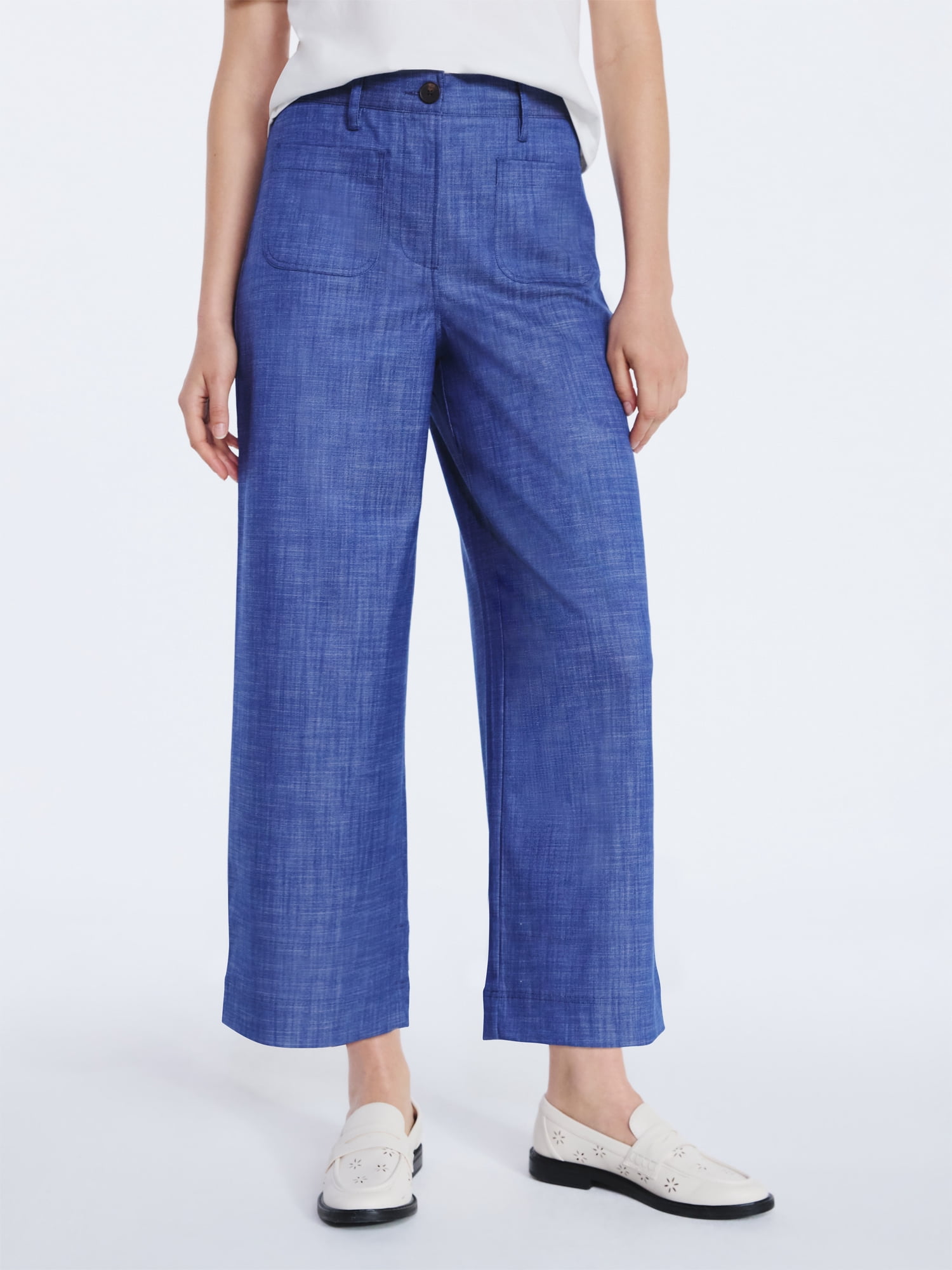 Free Assembly Women's High Rise Cropped Patch Pocket Pant, Sizes XS-XXL