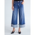 thumbnail image 1 of Scoop Women's and Women's Plus Mid Rise Cuffed Wide Leg Jeans, Sizes 0-28W, 1 of 5