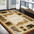 thumbnail image 1 of HR Cabin Rug Modern Geometric Design Cabin Rug Abstract Beige / Multi 2' x 3', 1 of 5