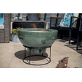 thumbnail image 1 of HR Garden Glazed Fire Pit 21"x16"H w/Grate Latigo Green, 1 of 6