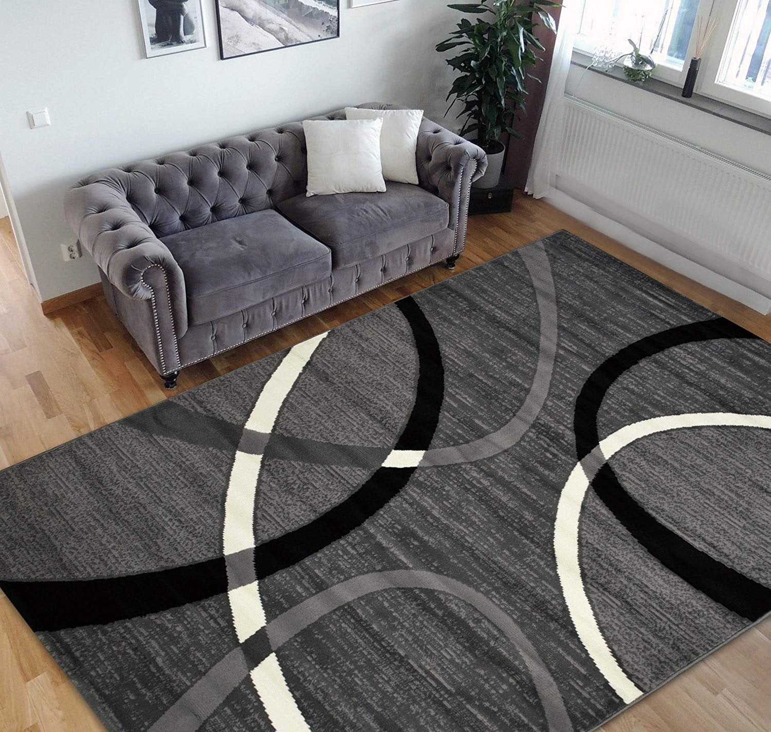 HR Geometric Stripes Area Rug 8x10 [7'.5