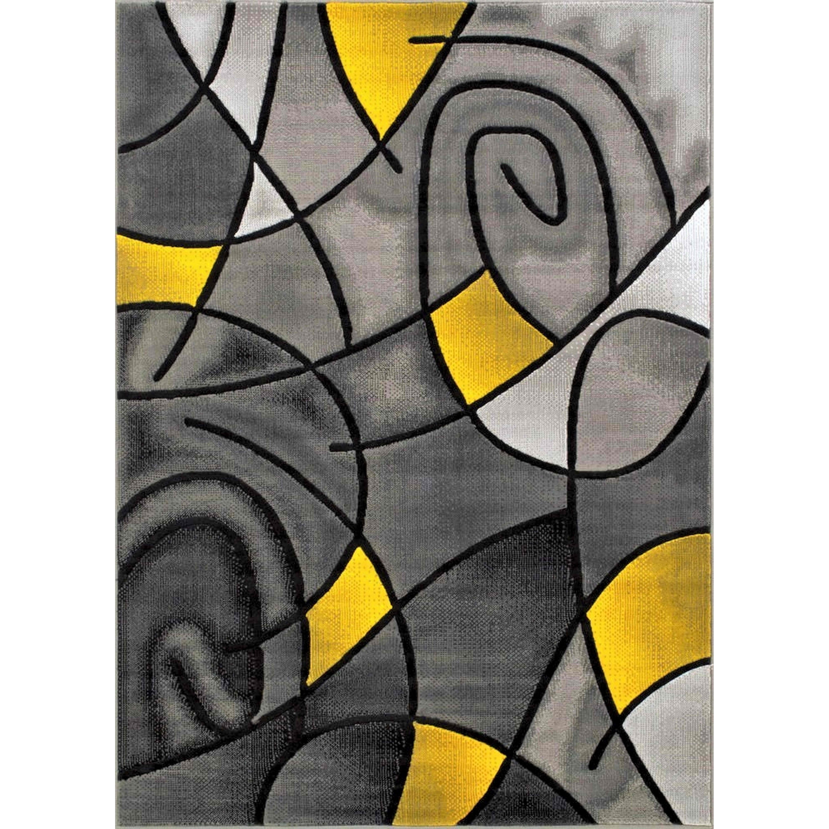 HR HANDCRAFT RUGS HR Abstract Area Rug Modern Contemporary Swirls ...