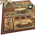 thumbnail image 1 of HR HANDCRAFT RUGS HR Cabin Rug Modern Geometric Design Cabin Rug Abstract, Beige/Multicolor 76 x 101, 1 of 5