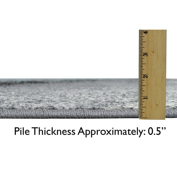 HR HANDCRAFT RUGS HR Contemporary Distressed Area Rug with Abstract Pattern - Elegance in Faded Hues for Trendy Home Decor Shadow Blue - 7' 8" x 10'