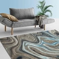 thumbnail image 1 of HR HANDCRAFT RUGS HR Marble Rugs Abstract Livingroom & Dining Room Chick Area Rug Non-Shedding Grey - 5' X 7', 1 of 5