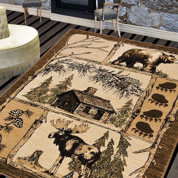 HR HANDCRAFT RUGS HR Marble Rugs Multi Color Abstract Livingroom & Dining Room Chick Area Rug Non-Shedding Multi - 5 by 7 feet