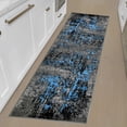 thumbnail image 1 of HR HANDCRAFT RUGS HR Modern Contemporary Abstract Area Rug Denim - 2' X 7' Runner, 1 of 5