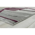 thumbnail image 1 of HR HANDCRAFT RUGS HR Monochromatic/Linear Design Contemporary Hand Carved Area Rug Purple - 5' x 7', 1 of 5
