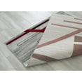 thumbnail image 1 of HR HANDCRAFT RUGS HR Monochromatic/Linear Design Contemporary Hand Carved Area Rug Red - 5' x 7', 1 of 5