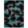 thumbnail image 1 of HR HANDCRAFT RUGS HR Square Pattern Area Rug Box Pattern Modern Carpet Comfy shed Free Stain Resistant Turquoise - 7'5" x 10'5", 1 of 5