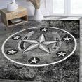 thumbnail image 1 of HR HANDCRAFT RUGS HR Texas Star, Cowboy Area Rug Texas Western Star Rustic Grey - 2' X 7' Runner, 1 of 5