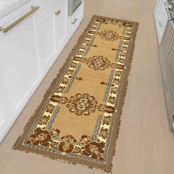 HR HANDCRAFT RUGS, Livingroom Rugs Bohemian Rugs, Shed Free Stain Resistant Easy Clean, Berber Brown and Multi, 5' x 7'