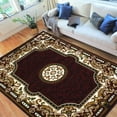 thumbnail image 1 of HR HANDCRAFT RUGS, Livingroom Rugs Bohemian Rugs, Shed Free Stain Resistant Easy Clean, Burgundy and Multi, 7' 8" x 10', 1 of 8