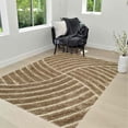 thumbnail image 1 of HR HANDCRAFT RUGS, shag Rug 8x10 for Living Room Decor 2021 Rug Trends Bright Modern Swirls Pattern, 3-D Hand Carved Shaggy Champaign and Beige, 1 of 7