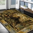 thumbnail image 1 of HR HANDCRFAT RUGS HR Lodge, Cabin Jungle and Wilderness Rug Cabin Area Rug Abstract, Green, Multicolor Pattern Mother Bear and Cubs Nature 52 x 7, 1 of 5