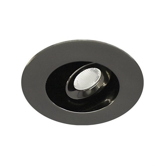 HR-LED232R-35-GM-WAC Lighting-LEDme 1 Inch Round Adjustable Downlight with Remote Driver-3500 Color Temperature-Gunmetal Finish