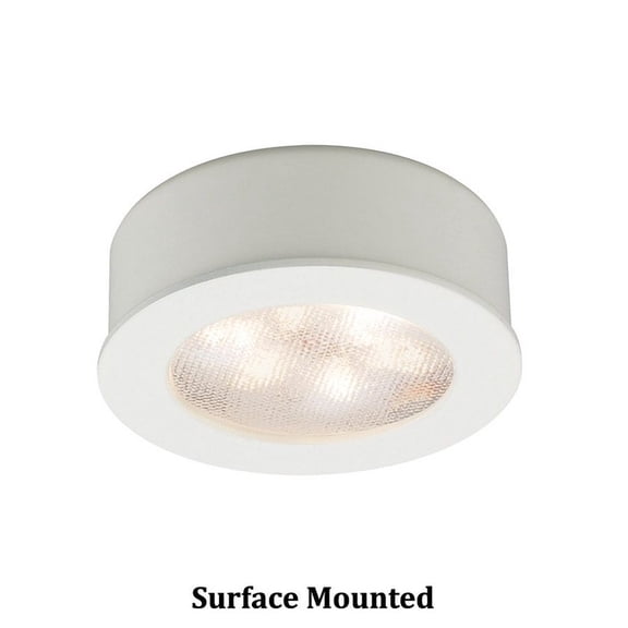 HR-LED87-27-BK-WAC Lighting-Ledme-4.8W 1 LED Round Recessed/Surface Mount Button Light-2.25 Inches Wide by 2.25 Inches High-Black Finish-2700 Color